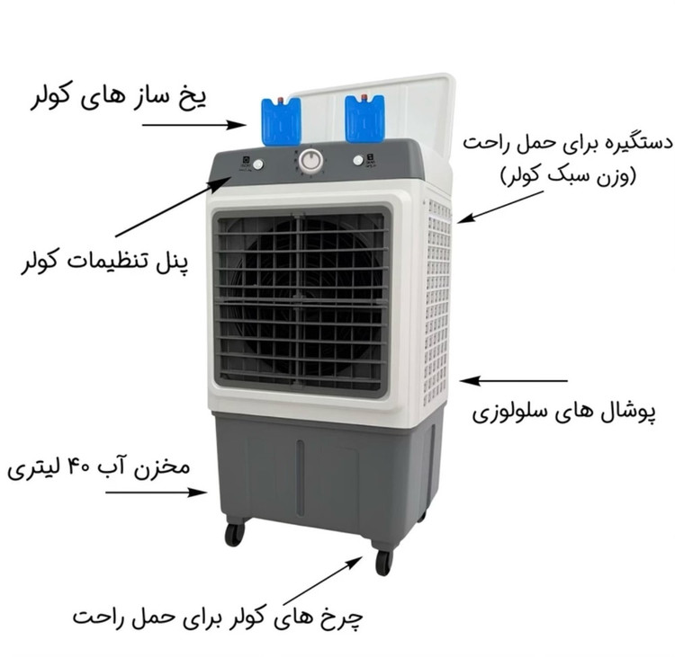کولر پرتابل وان لایف مدل ۲۸۰۰ | کم مصرف | خنک کنندگی سریع | مناسب فضاهای کوچک | امکان استفاده از یخ