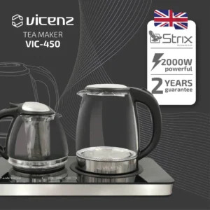 چای ساز ویکنز مدل VIC-450 | ظرفیت کتری 1.7 لیتر | پنل لمسی | ظاهری مدرن