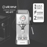 اسپرسو ساز ویکنز مدل VIC-677 | فشار بخار 20 بار | بدنه تمام استیل