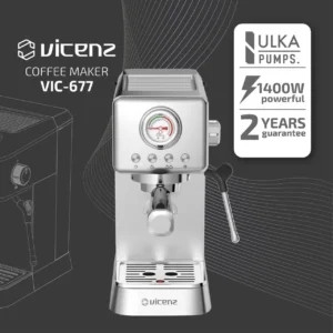اسپرسو ساز ویکنز مدل VIC-677 | فشار بخار 20 بار | بدنه تمام استیل