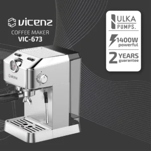 اسپرسو ساز ویکنز مدل VIC-673 | اسپرسوی حرفهای و خوشعطر | کف شیر غلیظ و باکیفیت